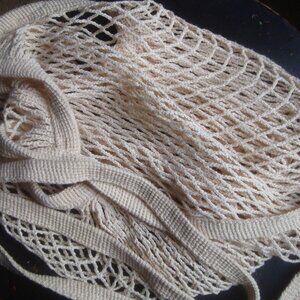 Vintage TERENCE CONRAD Habitat Natural Net Market Shoulder Tote Bag